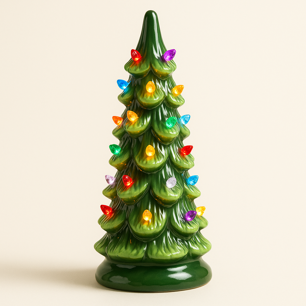 Evoria™ Hand-Painted Ceramic Christmas Tree Trio