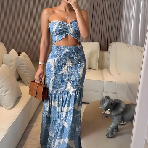 Evoria™ Tropical Print Mermaid Dress