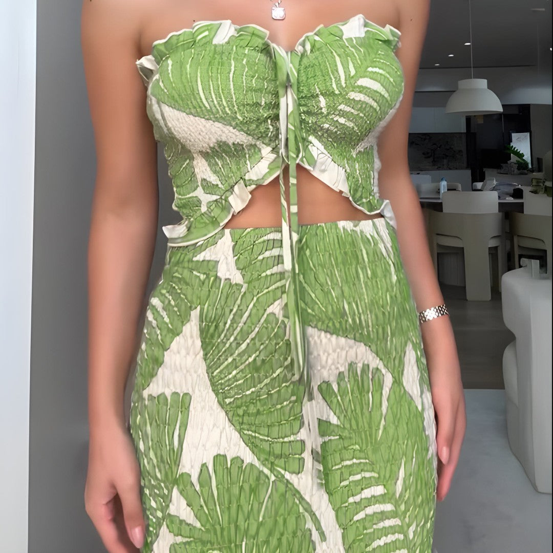 Evoria™ Tropical Print Mermaid Dress