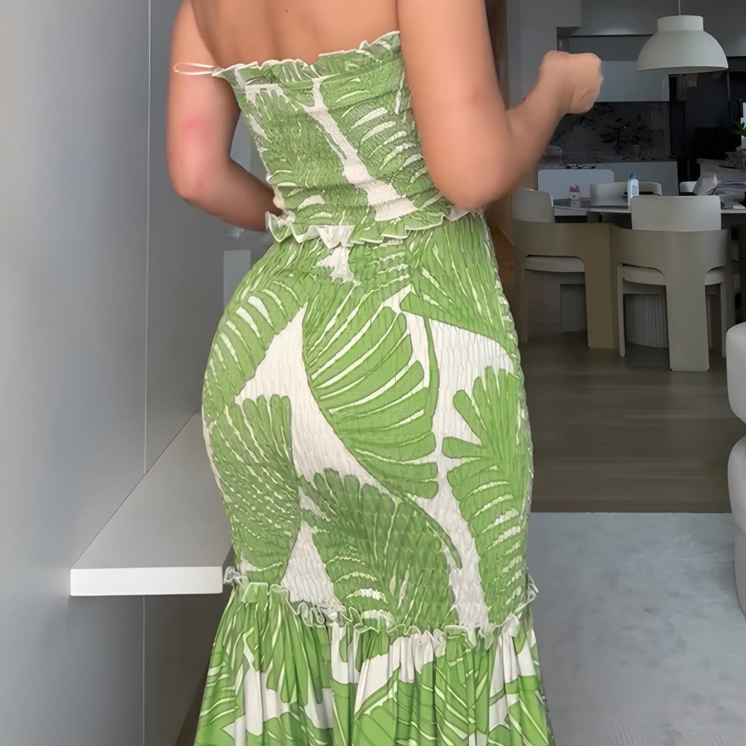 Evoria™ Tropical Print Mermaid Dress