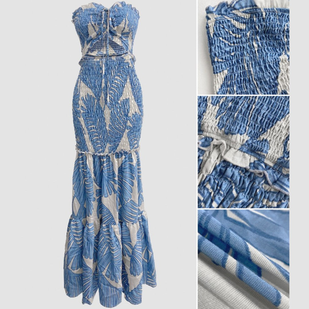 Evoria™ Tropical Print Mermaid Dress