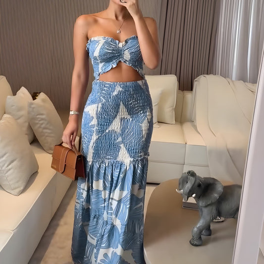 Evoria™ Tropical Print Mermaid Dress